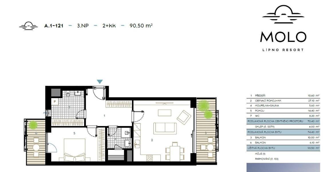 Residence Koubek - Apartmán A121 s infrasaunou Molo Lipno Lipno nad Vltavou Exterior foto